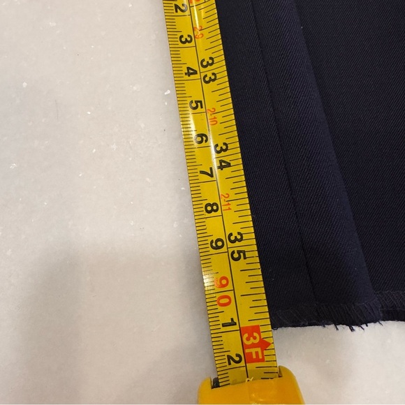 NWOT BONOBOS Pants Mens Size 35 Navy Blue Slim Fit Tapered Leg Wool Flat Front - Picture 8 of 11